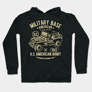US Army Jeep - American Military Base Hoodie